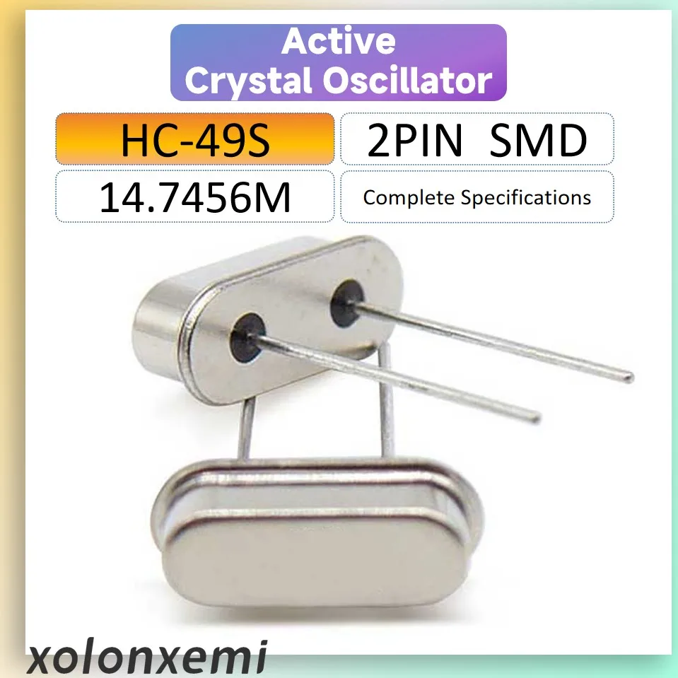 20pcs 14.7456M HC-49S Quartz Crystal Resonator Passive Oscillator 14.7456Mhz HC49S DIP 2Pin 49S