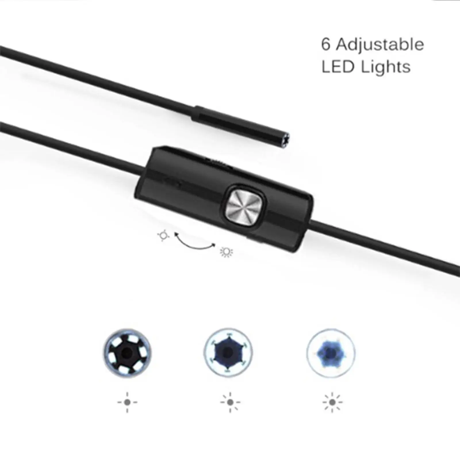 IP67 Waterproof Industrial Borescope USB Micro USB Type C Endoscope 640x480 HD Camera with Adjustable LED for Tight Spaces
