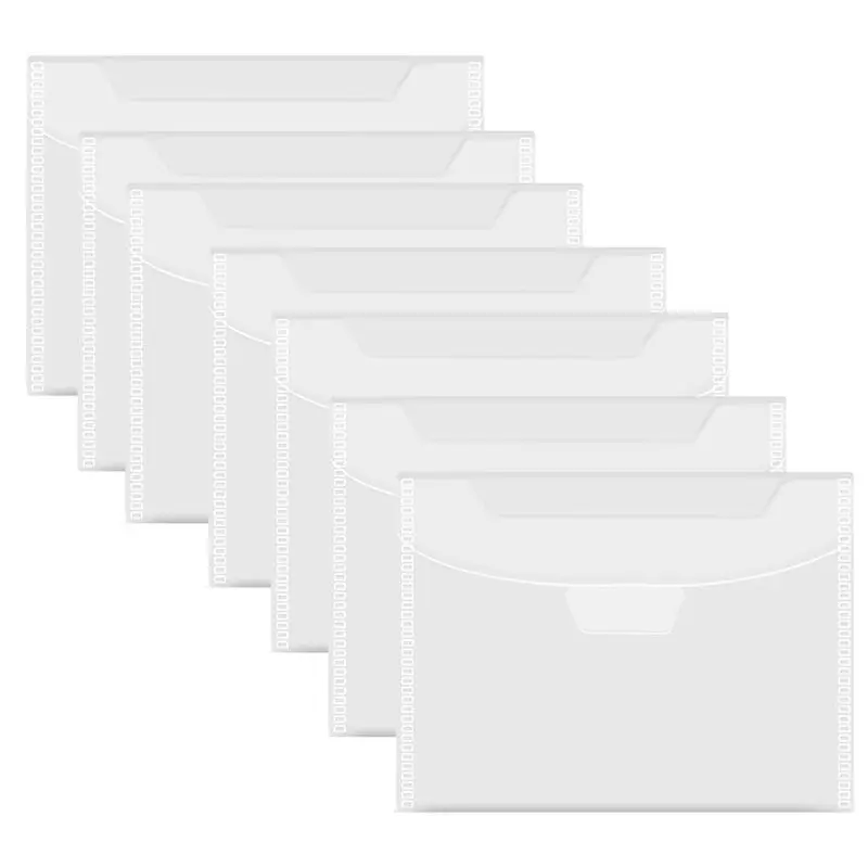A27F-80 Pcs Clear Stamp And Die Storage Bag Resealable Storage Pocket Large Envelope Case For DIY Scrapbooking Paper Card