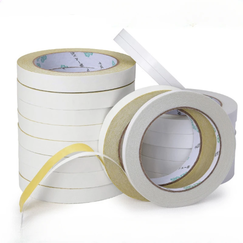 

Yellow Strong Glue Double Sided Tape Wholesale 10pcs 12mmx20m Decoration Tapes Paper Embroidered Double-sided Adhesive Tape