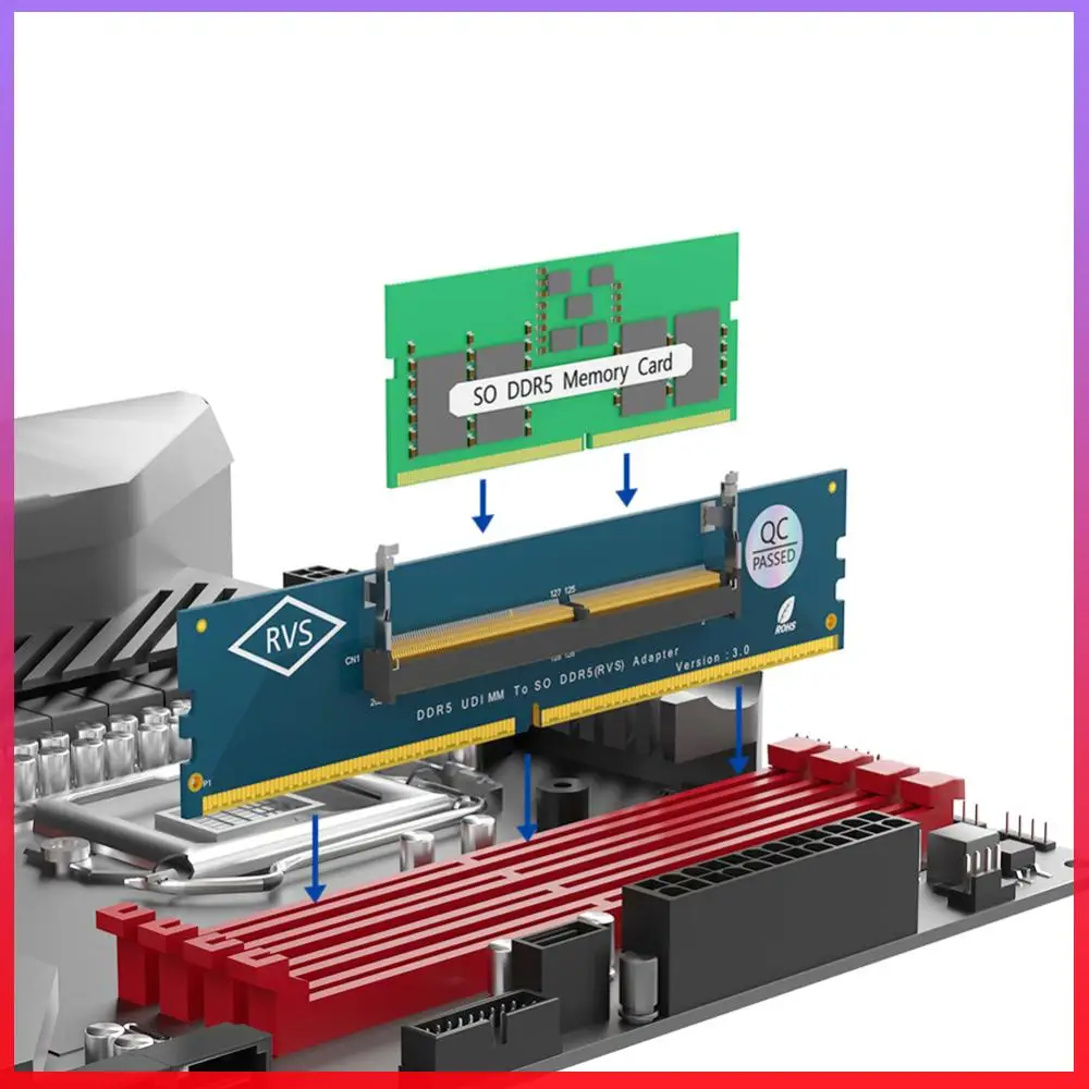 

Адаптер для конвертации оперативной памяти DDR5 (SO-DIMM) для ноутбуков в формат DDR5 U-DIMM для настольных ПК
