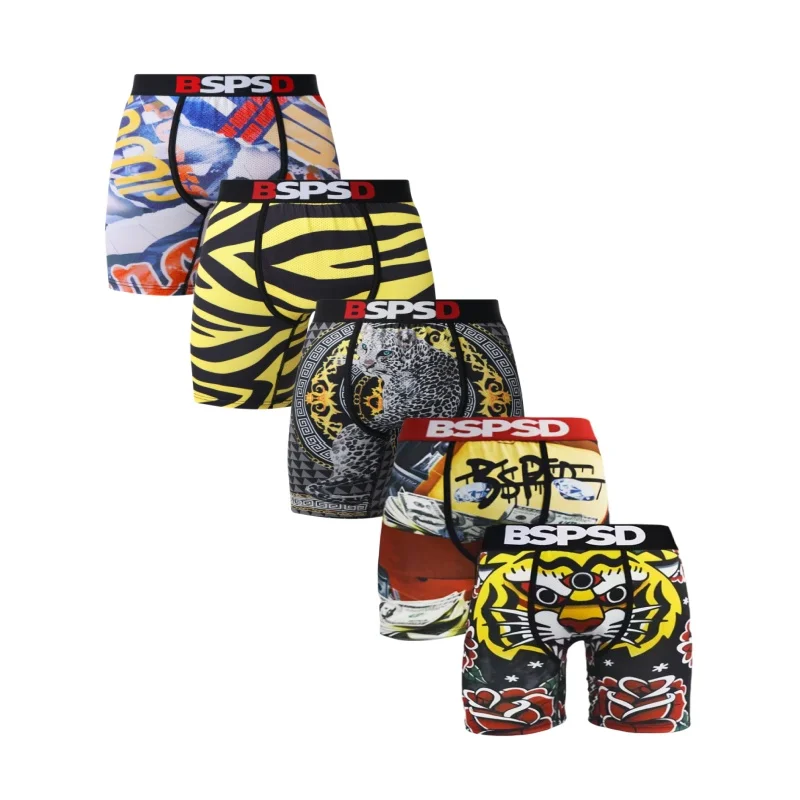 

5Pcs Men Underwear Boxershorts Breathable Comfort Mens Boxers Briefs Trunks Plus Size Man Swimming Underpants Men's Panties