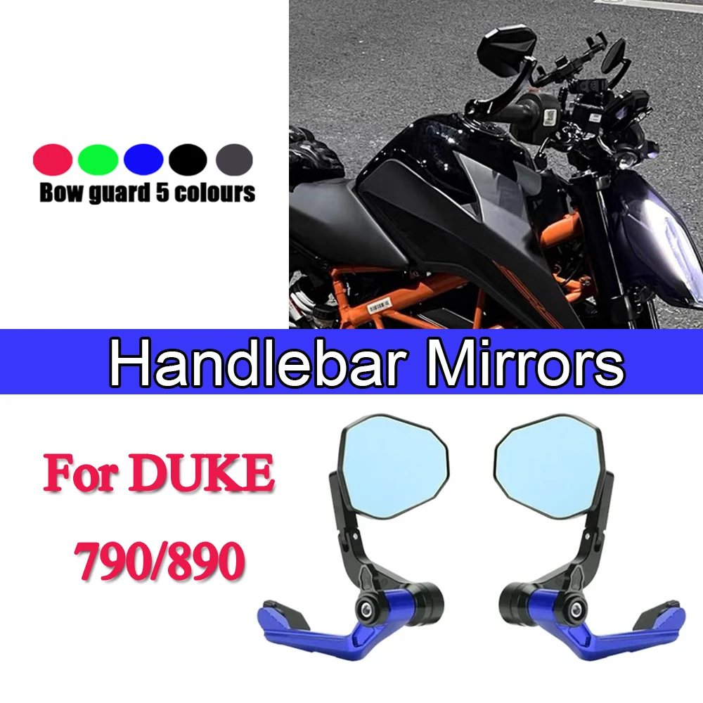 

For 790 Duke 890 Duke R Motorcycle Handlebars Rearview Mirrors Grip Guard Rod Sports Mirror Side Bar End Mirrors Winglet Mirrors