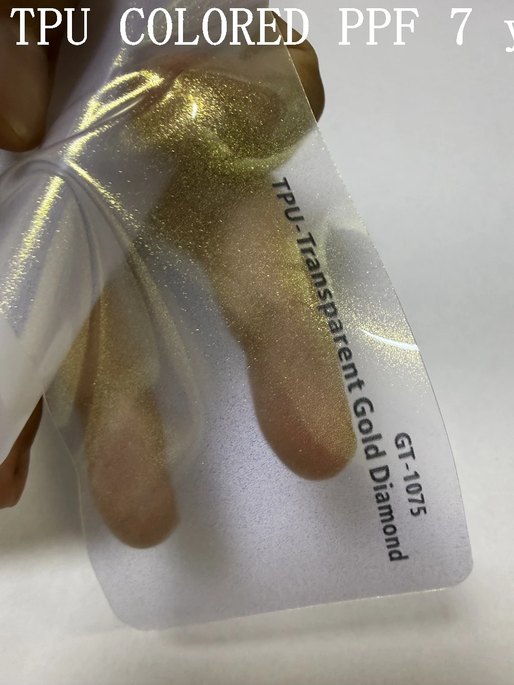 

TPU Gloss White - Gold Pearl Clear transparent Color PPF Anti-Scratch Hydrophobic for All Cars 5x52ft/roll