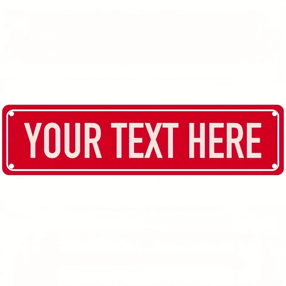 CIFbuy Custom Red Aluminum Sign,Personalized Text Wall Decor (Only For Decoration)