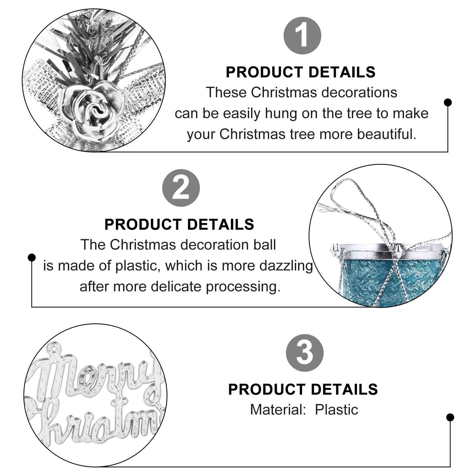 

32Pcs Christmas Tree Decorations Exquisite Waterproof Lightweight Ornament Set Mini Jingle Bells Creative Festive Hanging