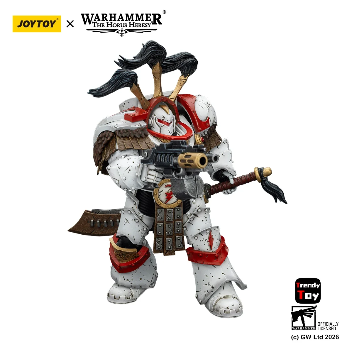 【JOYTOY】40K White Scars Stormseer Consul Legion Praetor in Cataphractii Terminator Armor 1/18 Action Figure view 3