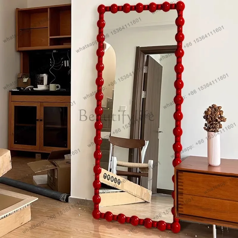 XX.Standing Living Room Mirrors Full Body Floor Nordic Princess Luxury Mirror Full Body Bedroom Espejos Decorativos Room Decorat