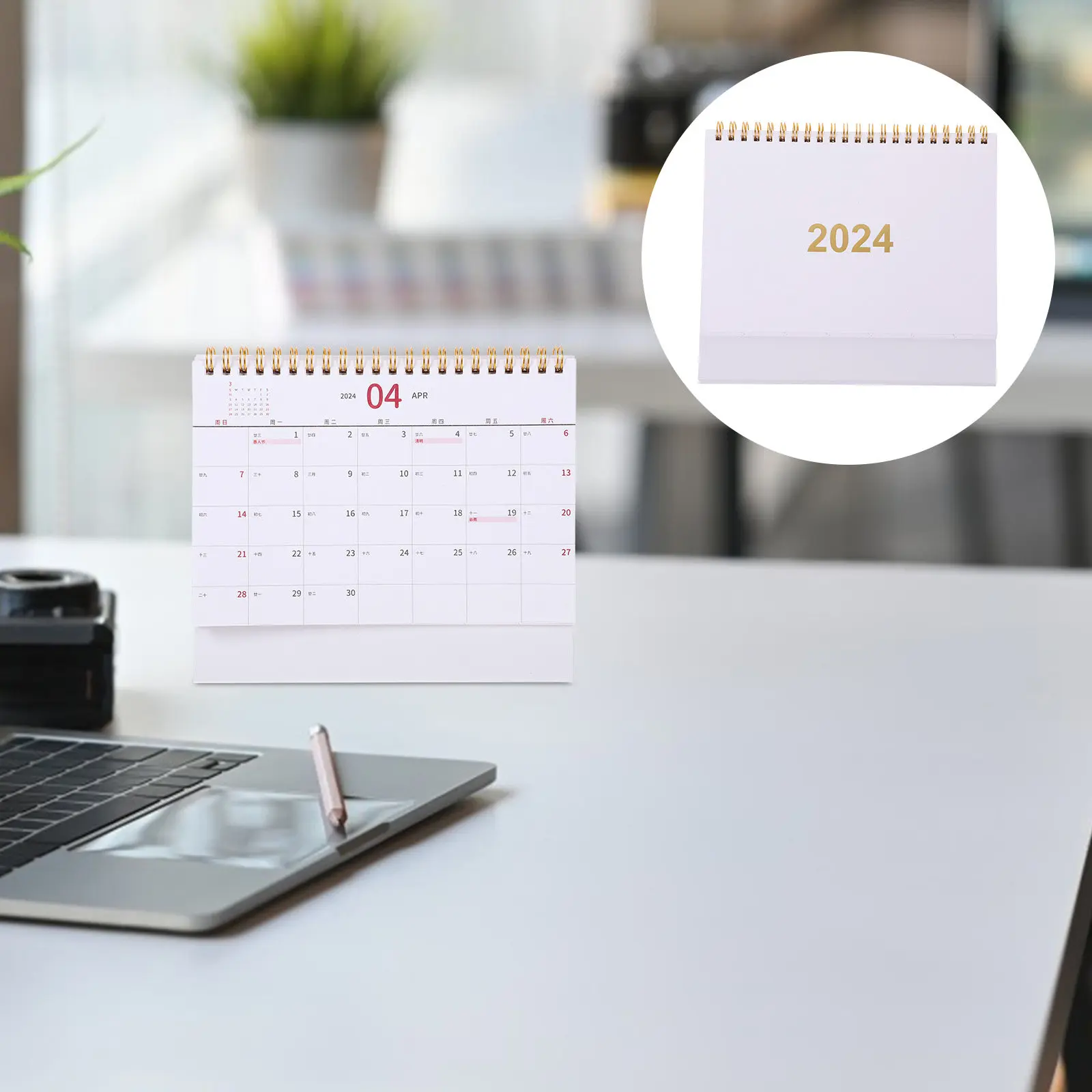 

Simple Desk Calendar 2024 Monthly Flip Calendar Standing Desktop Planner Office Home Decorative Schedule Organizer