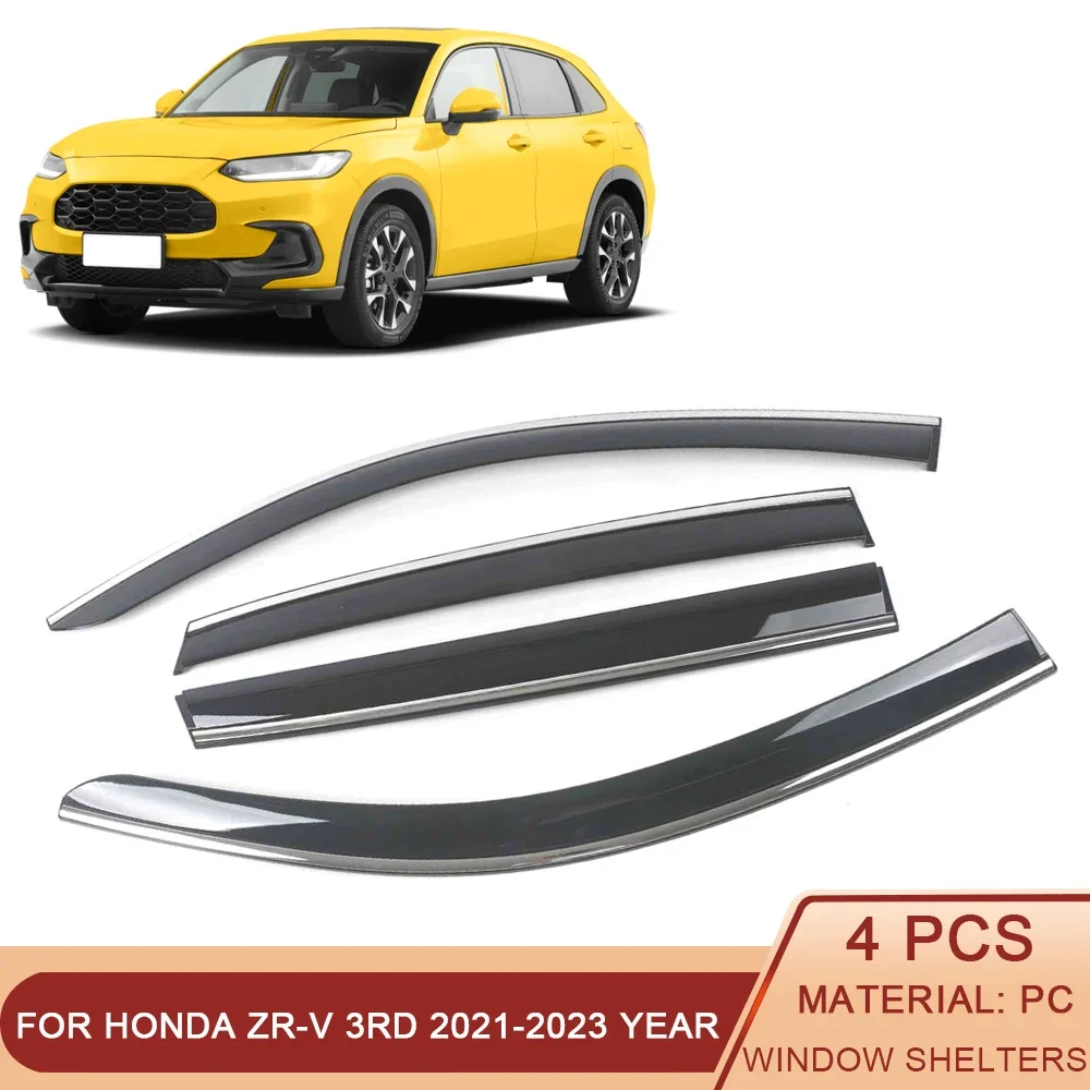 

For Honda ZR-V 3rd 2021-2023 Car Window Sun Rain Shade Visors Shield Shelter Protector Cover Sticker Exterior Accessories