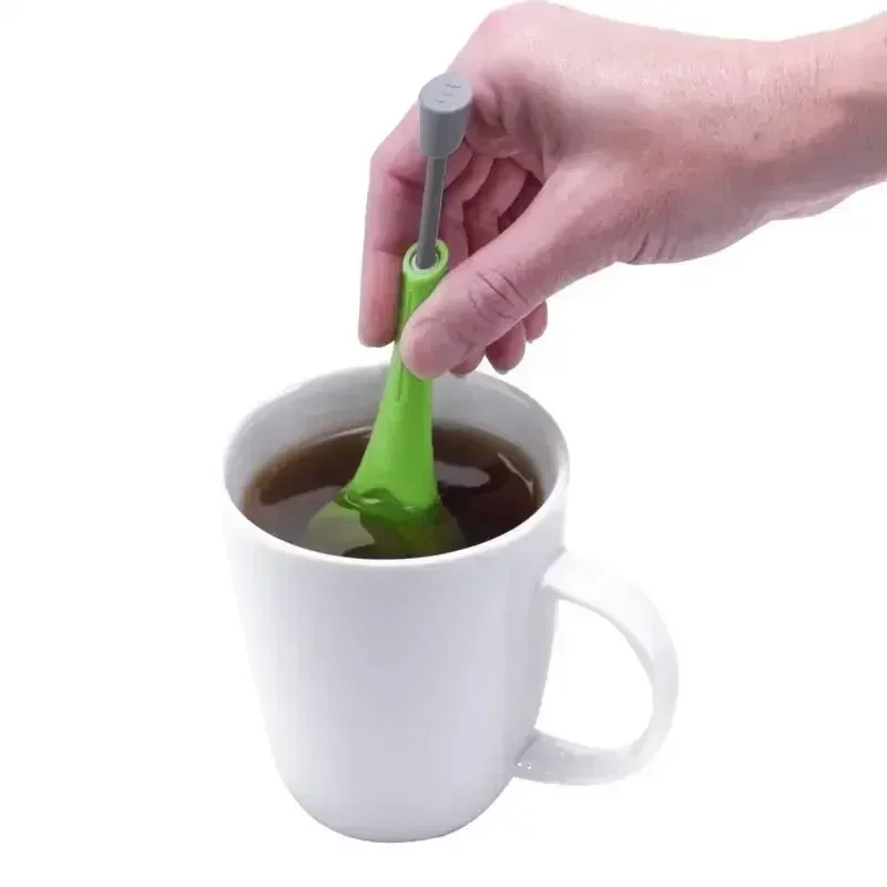 2026 Tea Coffee Strainer Stir Swirl Total Tea Infuser Gadget Measure Steep Stir Press Plastic Latest Model Tools