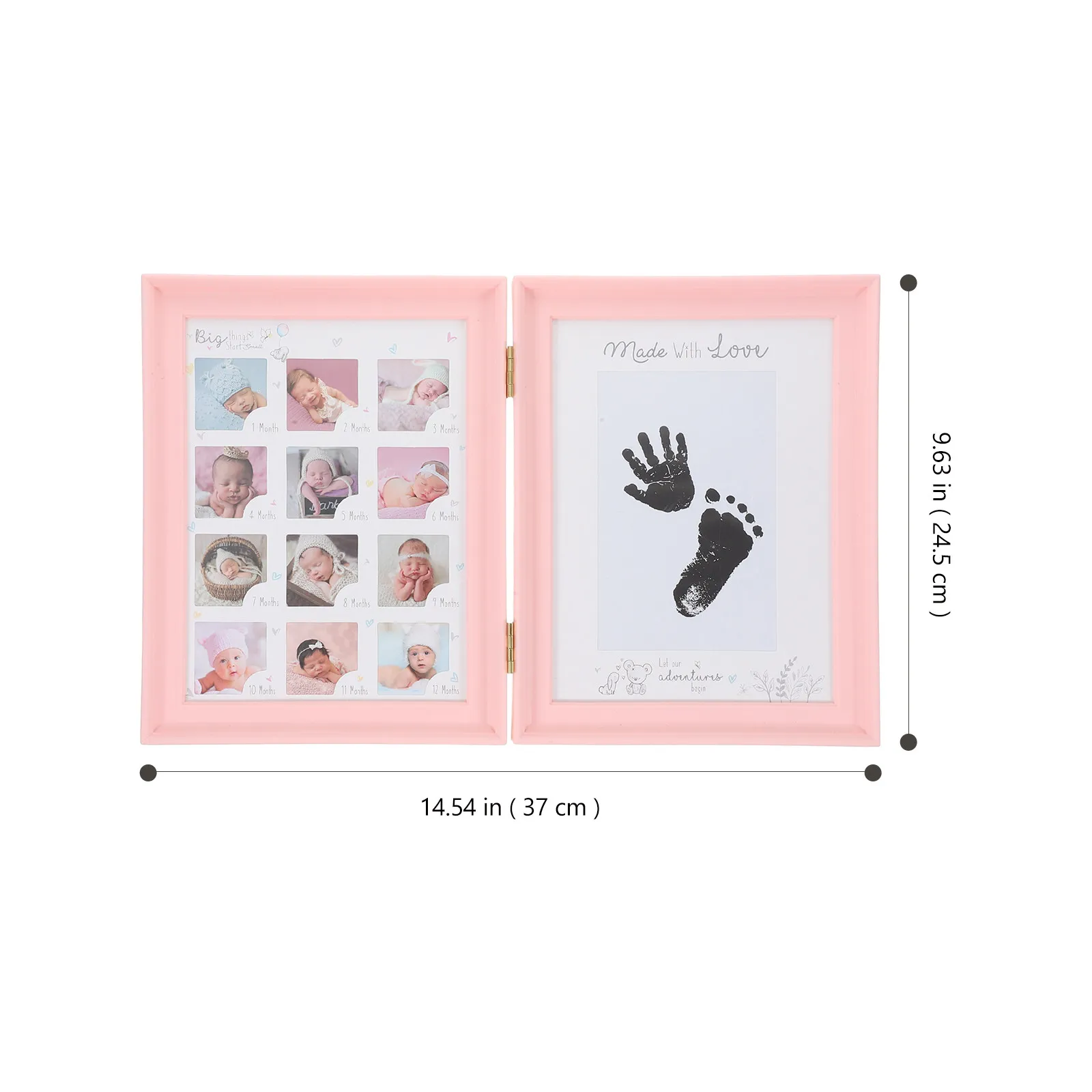 Baby Milestone Photo Frame for First Year – Handprint & Footprint Keepsake, Commemorative Gift for Baby Shower & Birthday