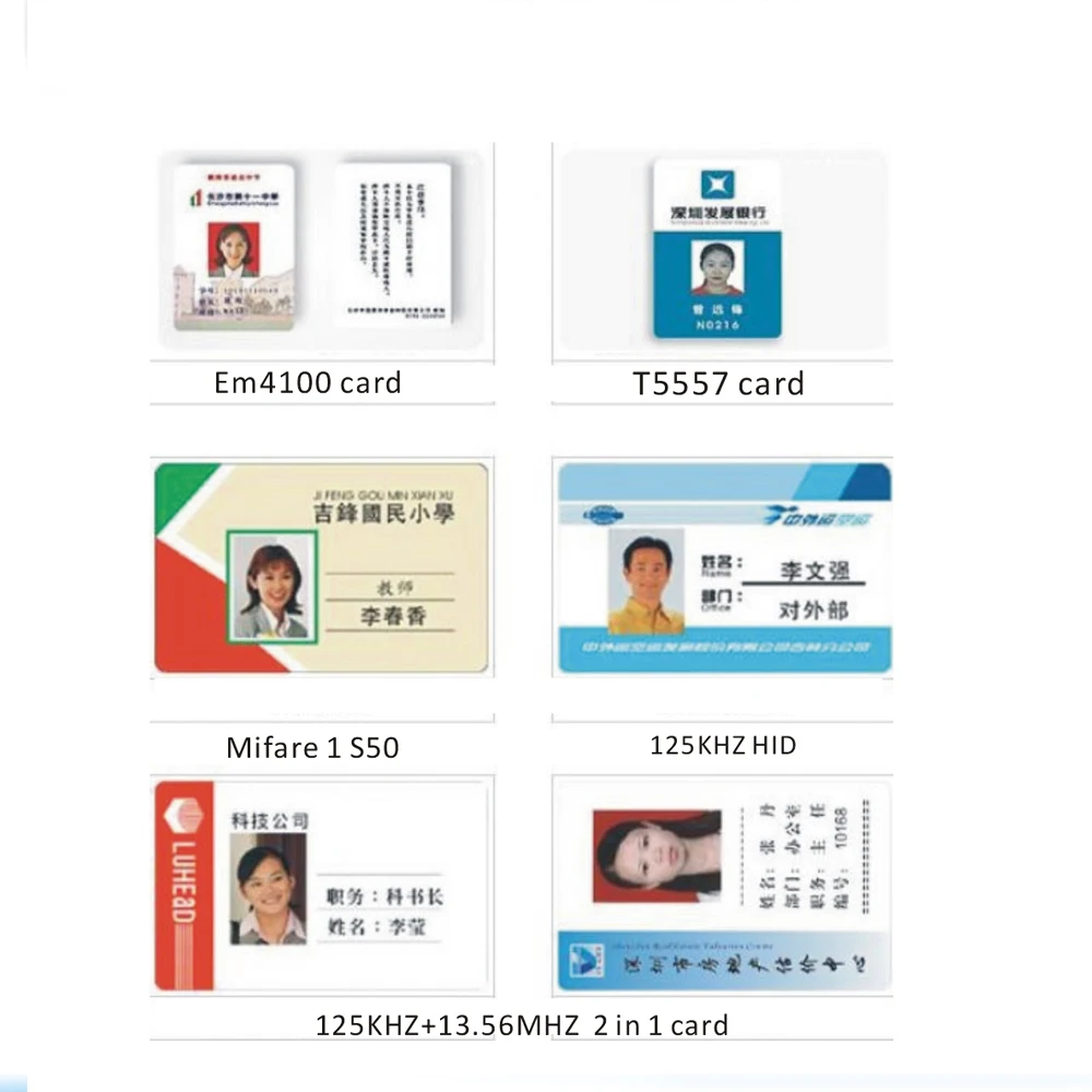 25pcs/lot Custom printed work card SIZE85*54mm EM/M1 RFID card