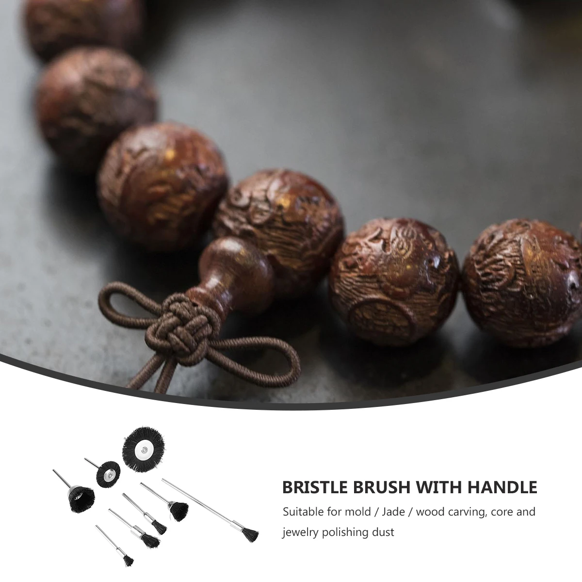 

8 Pcs Bristle Brush Set for Polishing Rotary Tool Accessories Walnut Bristles Nylon