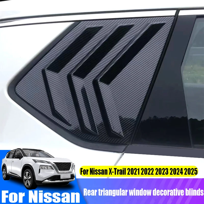 For Nissan X-Trail/Rogue 2021 2022 2023 2024 2025 rear triangular window decoration louver car exterior decoration supplies