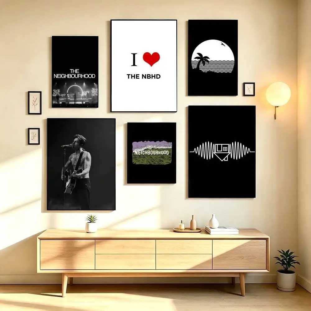 T-The Neighbourhood Band Poster High Quality Dorm Living Room Aesthetic Wall Decoration Painting Stickers Gift