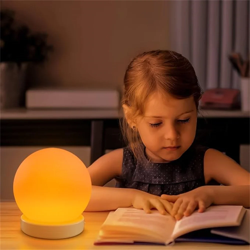 6 Inch Color Changing Night Light For Kids, Bedside Warm Night Light For Home Bedroom Decoration, Baby Nursery, Exquisite Gift