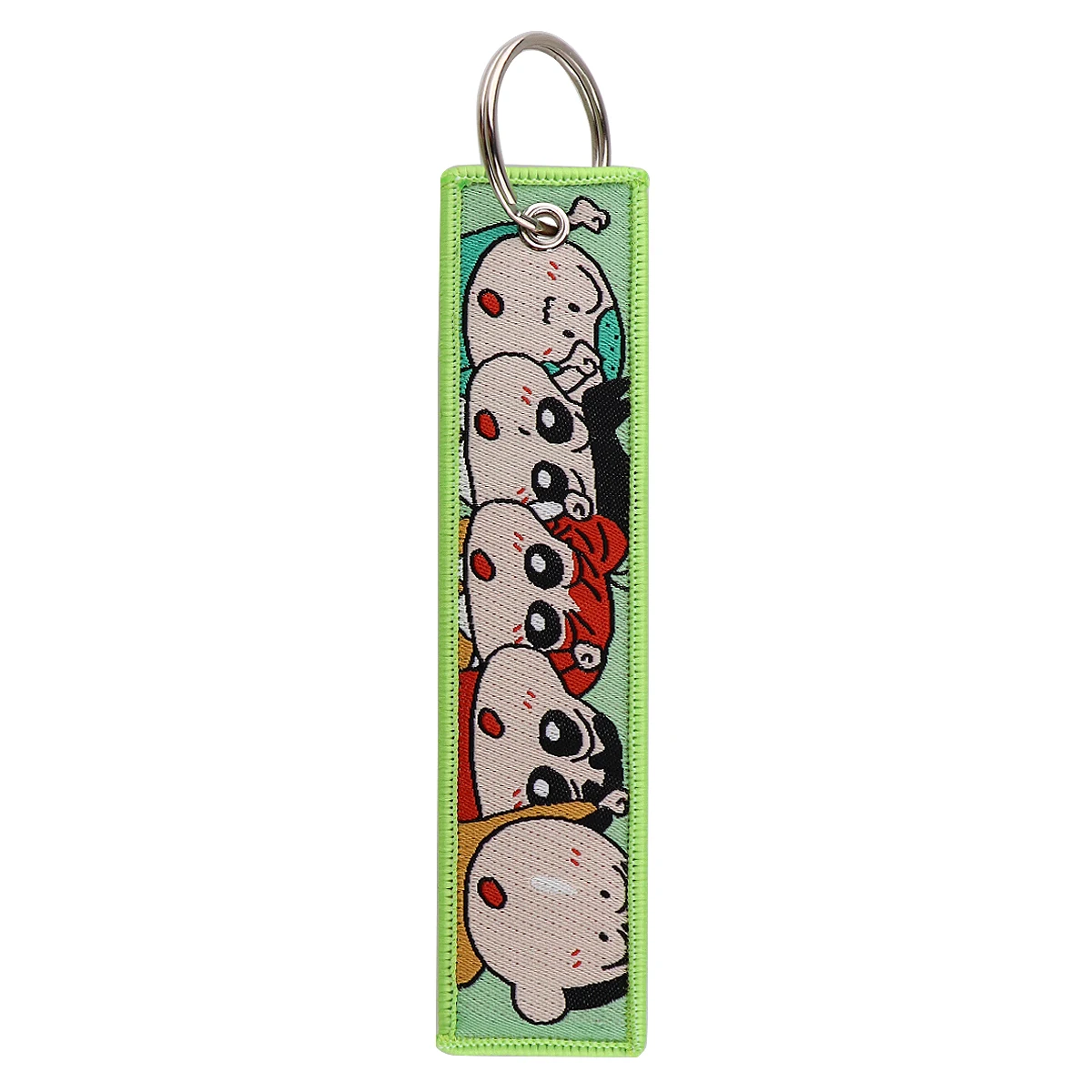 Japanese Cartoon Anime Kawaii Key Tag Embroidery Key Fobs Keychains for Car Motorcycles Pendant Keyring Fashion Jewelry Chaveiro