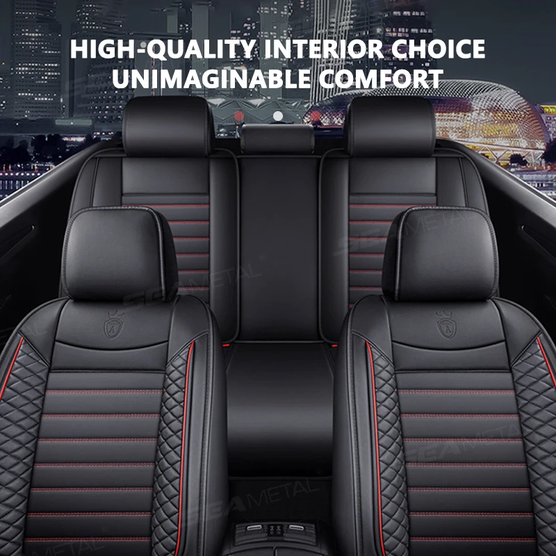 SEAMETAL 3Pcs Car Seat Cover Full Set Front/Rear Seat Cushion Full-Wrapped Anti Scratch Car Seat Protector for Suv Sedan Pick-Up