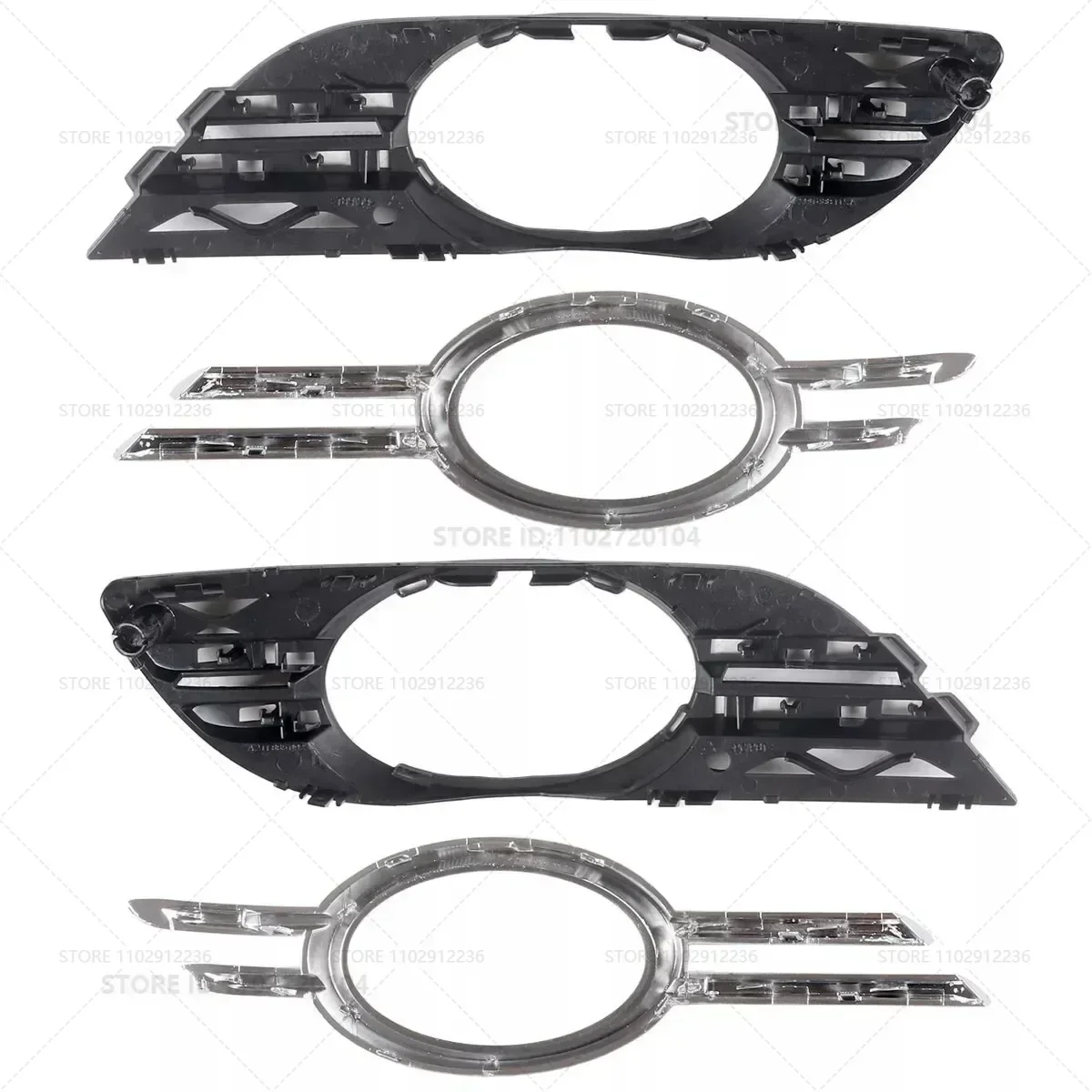 For 2007-2009 Mercedes-Benz E320/E350/E550/E63 AMG (W211) Fog lamp Bezel Grille Trim 2118851174 2118851274 2118850822 2118850922