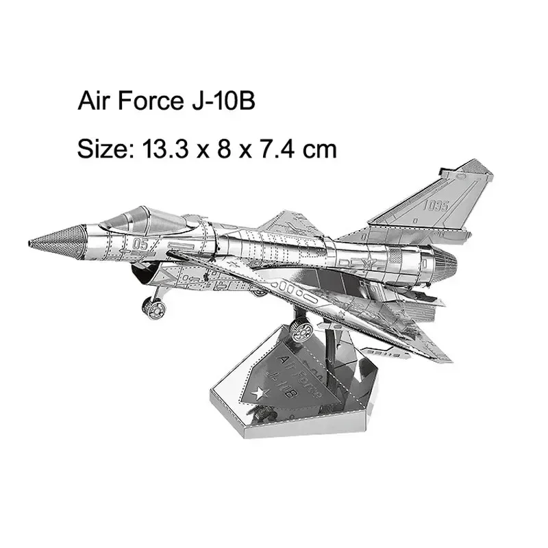 3D Metall Puzzles Militär J-20 J-10B SU-34 KA-50 Kämpfer UFO RAH-66 Hubschrauber DIY Handgemachte Montieren Modell Puzzles