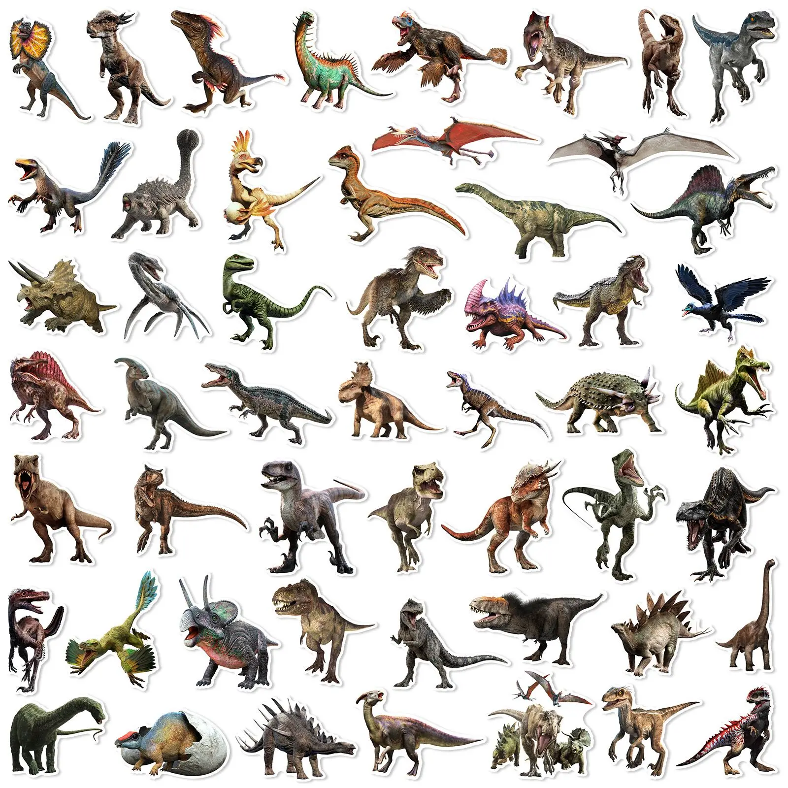 10/50/100pcs Cool Jurassic Park Movie Stickers Anime Dinosaur Decals Skateboard Phone Laptop Luggage Waterproof Sticker Kid Toy