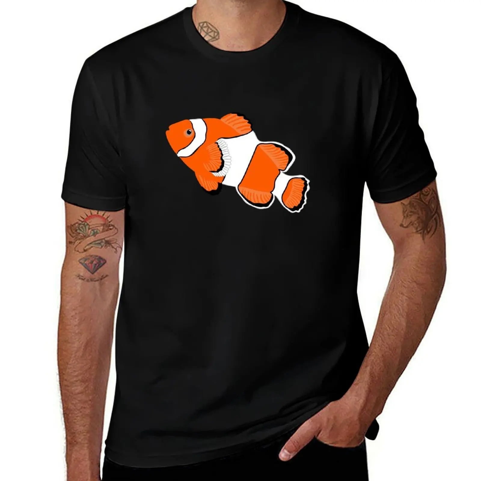 

Clownfish anemonefish number 3 / orange white fish T-Shirt t shirts for man cotton t shirts for man slim fit T-Shirt