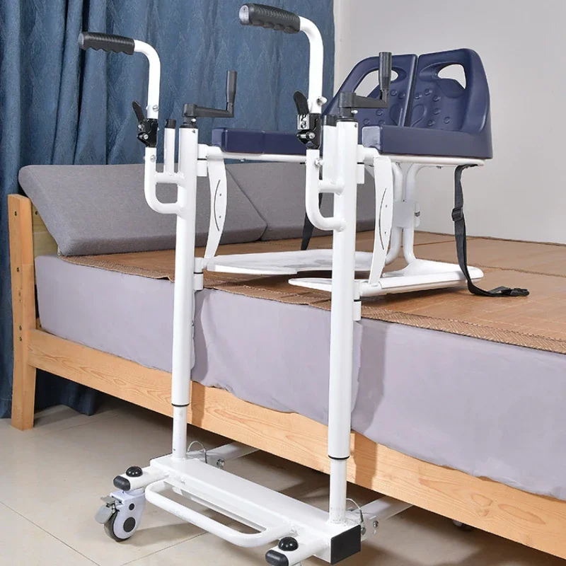 Silla de transferencia de elevación de pacientes avanzada 5 en 1, silla de noche versátil, cómoda, transporte silencioso, Ayuda de elevación, silla