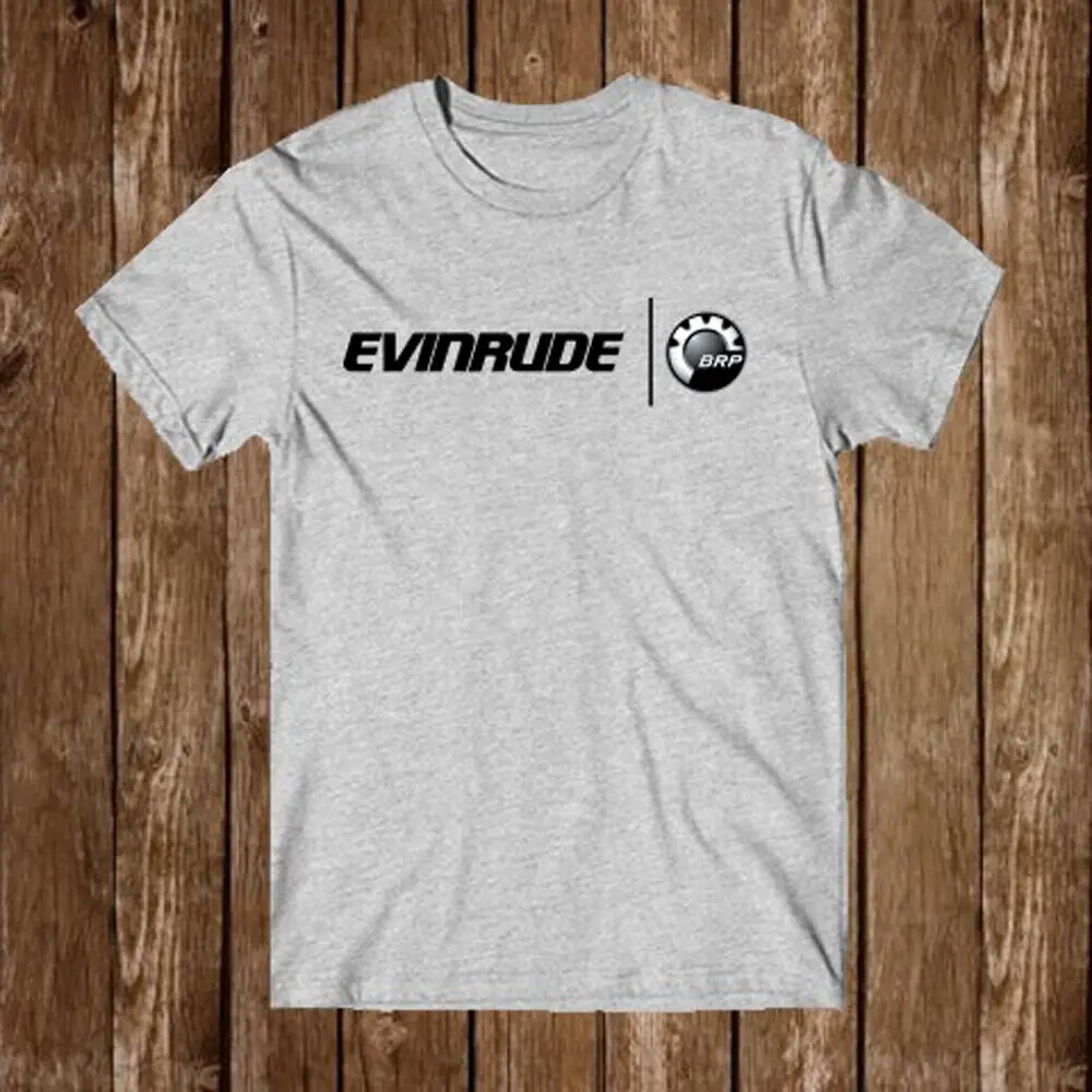 Evinrude Outboards Men's grey T Shirt Size S 5XL