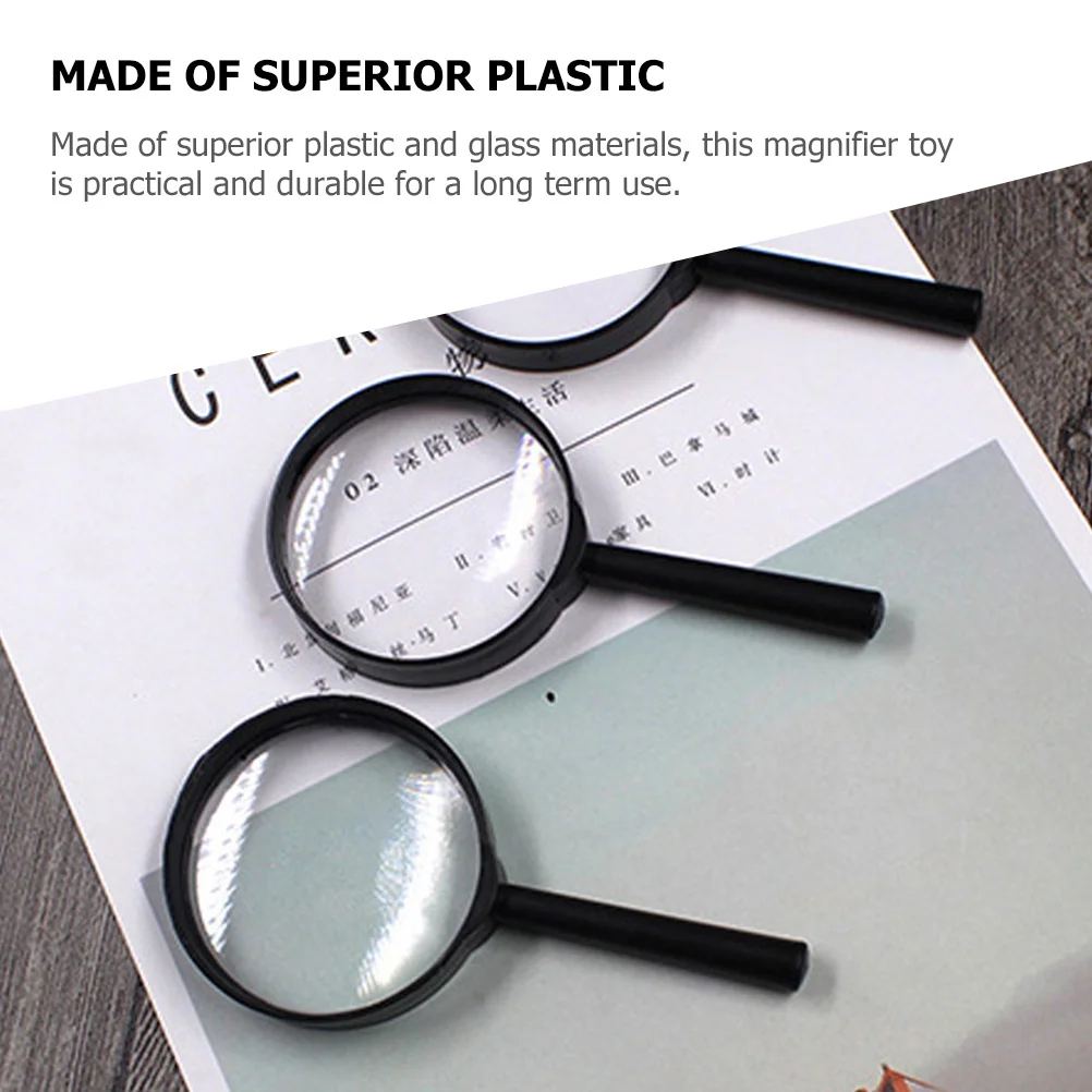 

18 Pcs Magnifying Glasses Portable Magnifier Reading Accessories Black Magnifiers