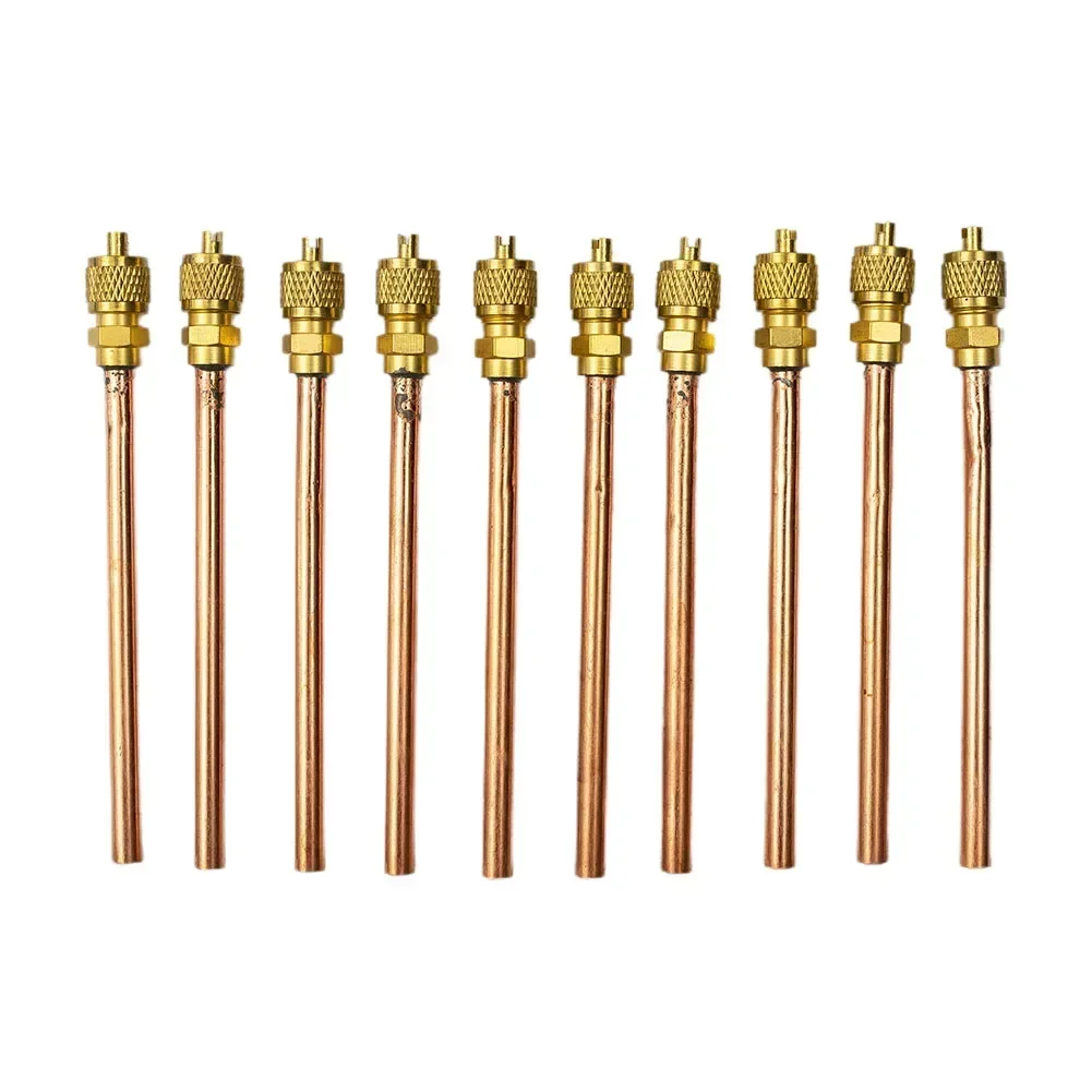 

10Pcs/Set =Air =Conditioner =Refrigeration =Access Valves Copper Tube Filling Part HVAC Systems Maintenance Repair Replacement