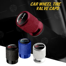 4pcs ST Line Logo Car Wheel Tire Valve Caps Air Stem Aluminum Accessories For Ford Focus MK2 MK3 MK4 Fiesta Kuga Bronco Explorer