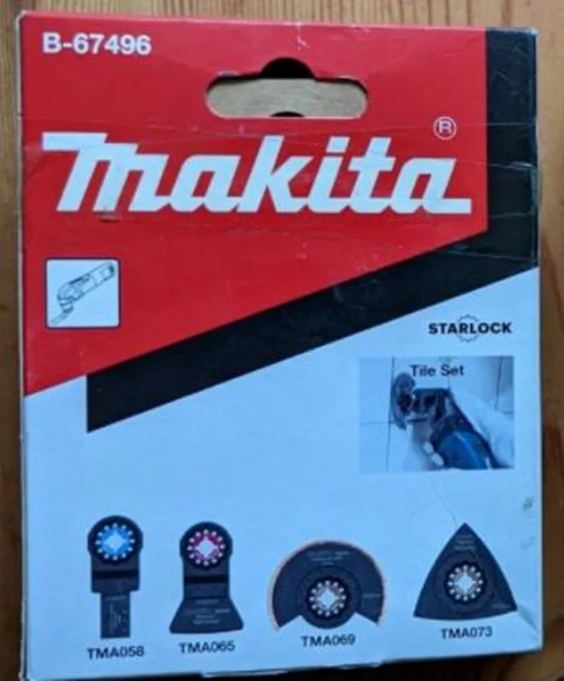 Makita-multiherramienta de carpintería, juego de hoja de segmento de inmersión, B-67511, B-67496, DTM52, DTM50Z, DTM52Z, DTM51Z, TM30DZ, TM3000C,