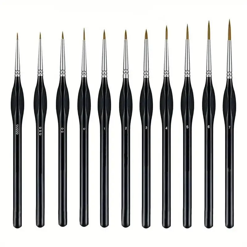 Detailing Brush Set - 【B】Professionelles Set mit Miniatur-Malpinseln, Trockenpinsel und