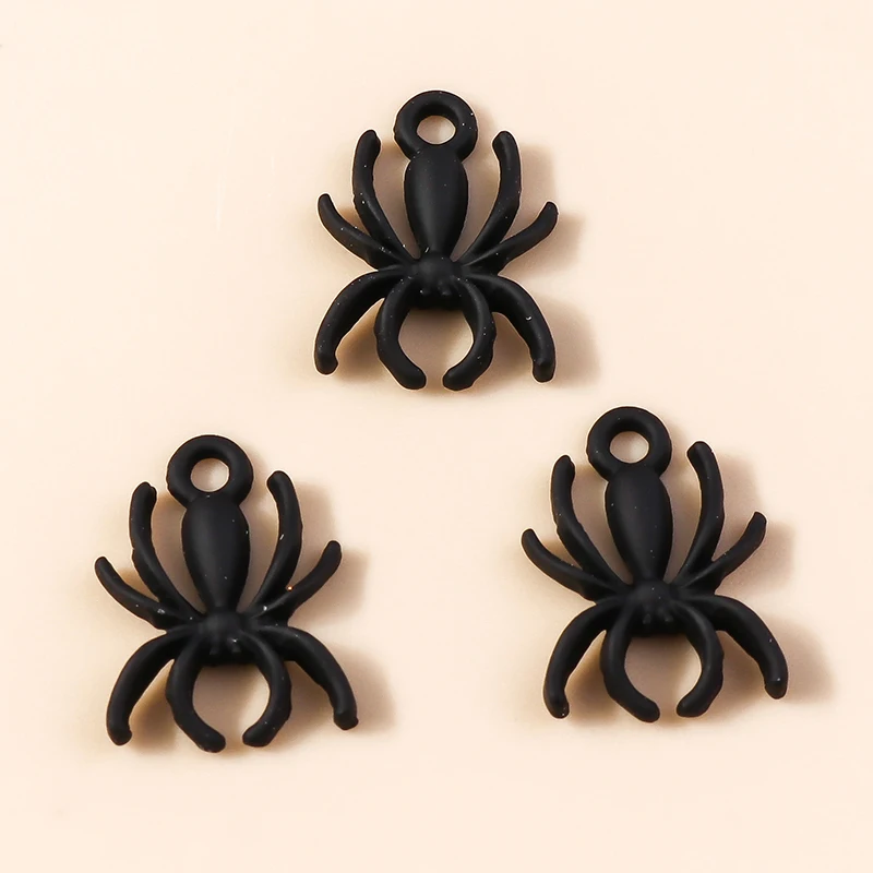 10pcs 13*17mm Halloween Charms Steampunk Colorful Spider Pendants for Necklaces Earrings DIY Handmade Jewelry Accessories