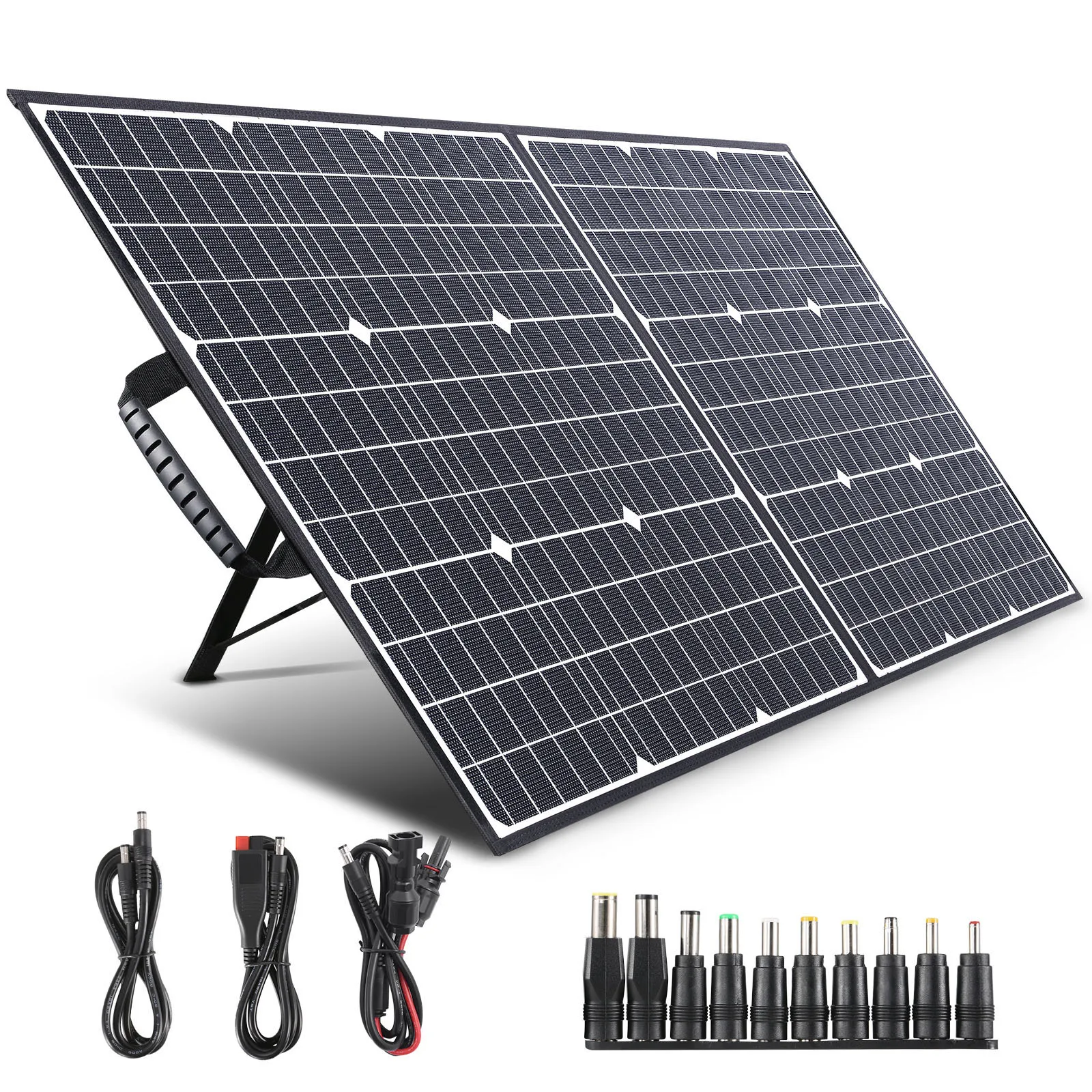 Image of 100 W faltbares Solarpanel, Solarmodul, USB-Ladegerät, Solarzelle, Solarladegerät