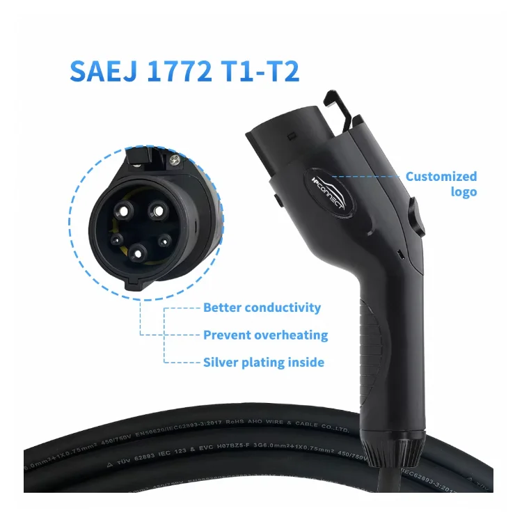 

Portable Electric Vehicle16A Iec62196 T2-T2 Type 2 AC EV Charging Cable
