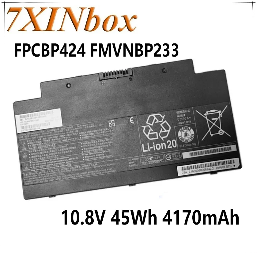 

7XINbox 10.8V 45Wh 4170mAh Original FPCBP424 FMVNBP233 Laptop Battery For Fujitsu LifeBook FPCBP424 FMVNBP233