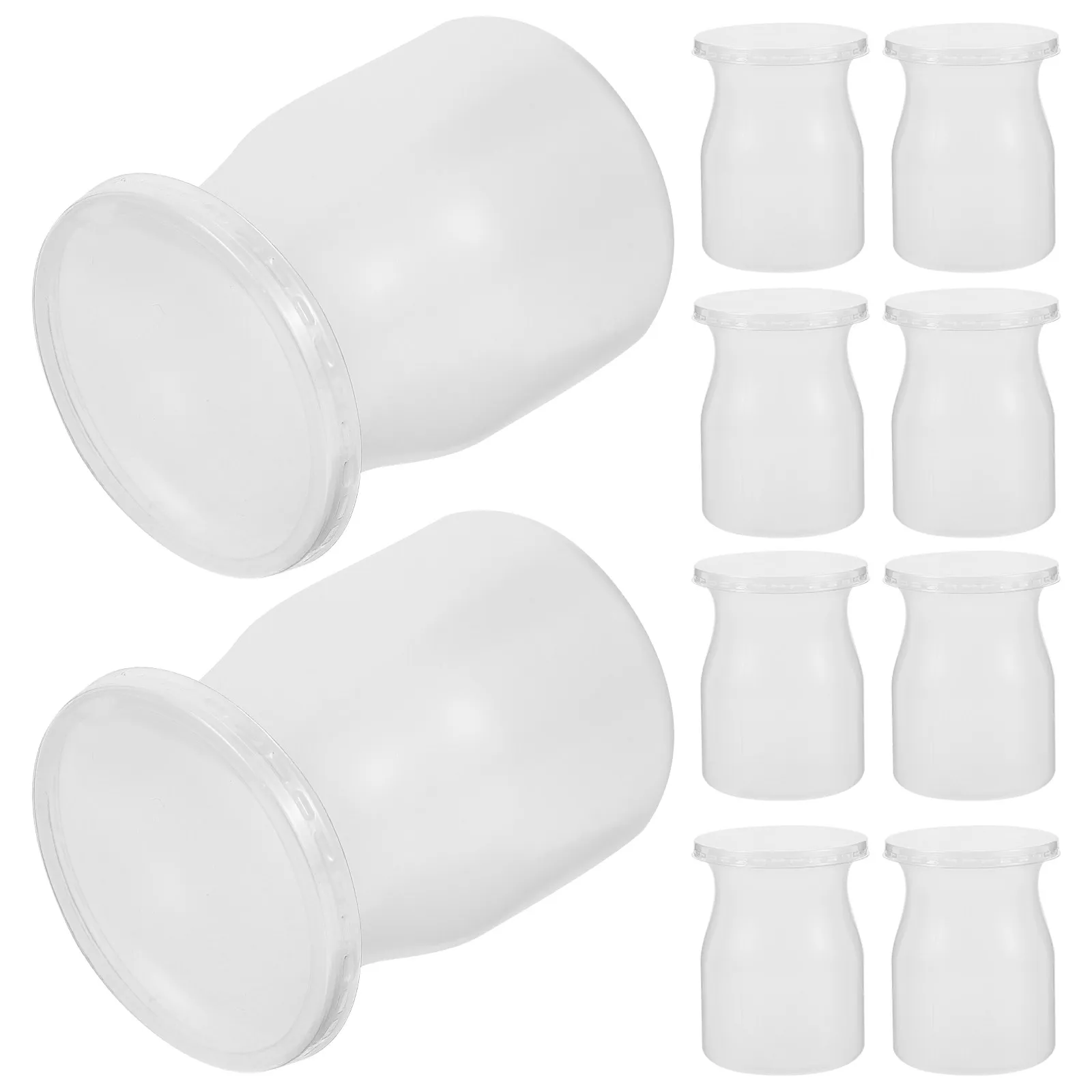 20Set Pudding Cup with Lid Plastic Dessert Containers Clear Mini Mousse Cups for Home Restaurant Use Portable Tiramisu Holder