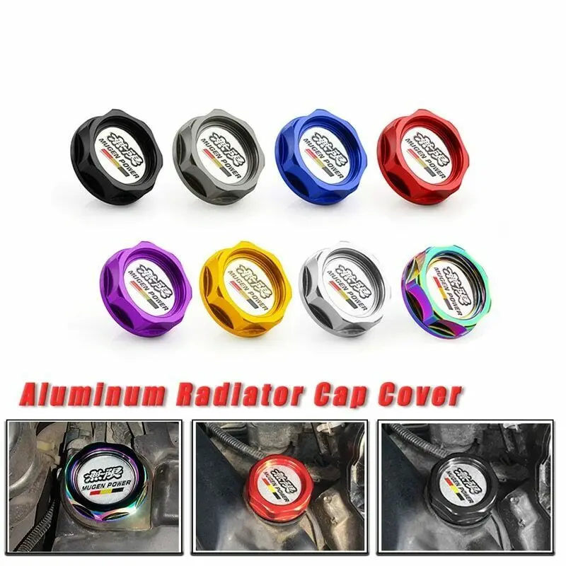 Aluminum Radiator Cap Cover Power Performance Oil Cap Mugen Fit for Honda Accord Civic Thread size M32X3.5