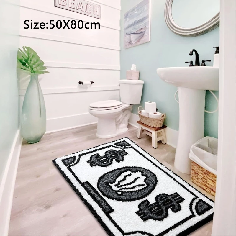 Coin Decorative Carpet Household Bedroom Bedside Blanket Door Mat Floor Mat Creative Dollar Style Floor Mat Non Slip Doormat