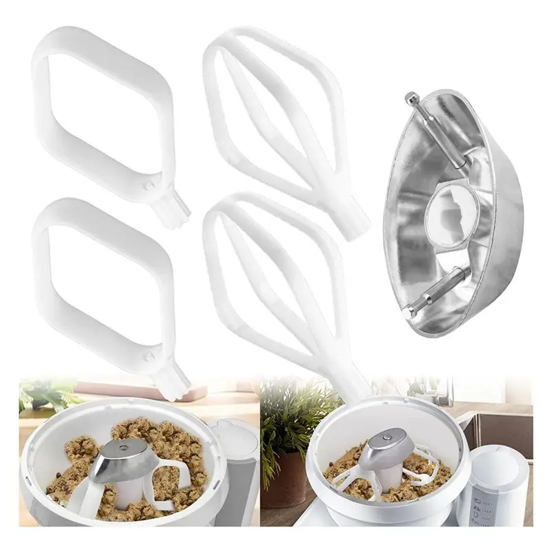 [B25B!】 Cookie Paddles For Universal Plus Mixers & Nut-Rimill Artiste Stand Mixers,Bowl Scraper Attachmen,W/Metal Cover