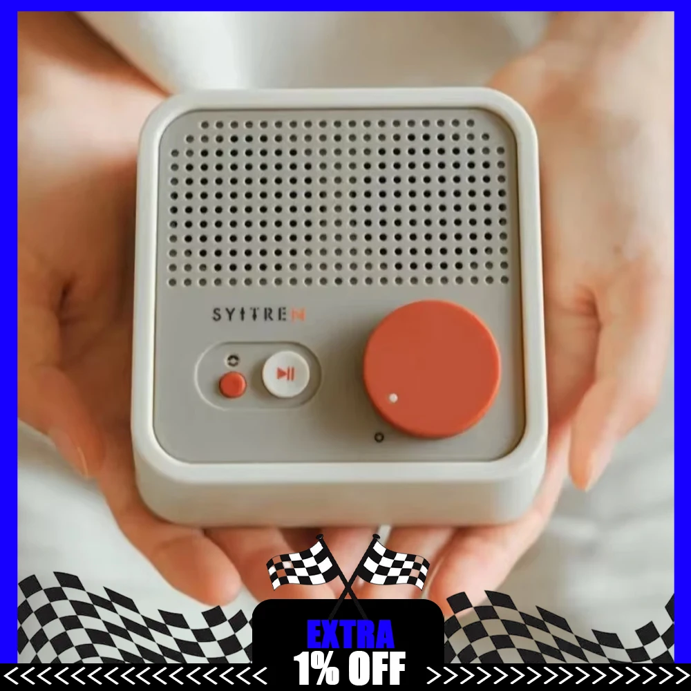 

Syitren N100 Mini Bluetooth Speaker Home Portable Wireless Small Audio Simple Ornament Built-In Dual Speaker Stereo Smart Bass