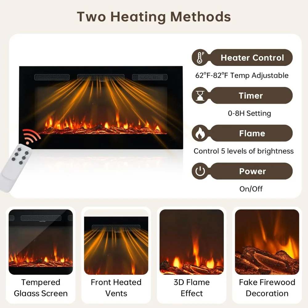

Fireplace TV Stand with Barn Door for TVs up to 80, Farmhouse 70 Fireplace Entertainment Center with Storage Cabinets