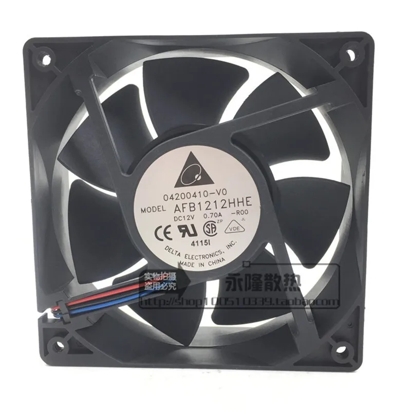 

Original 12CM 120 * 120 * 38MM 12V 0.70A AFB1212HHE 3-wire speed measuring server chassis cooling fan