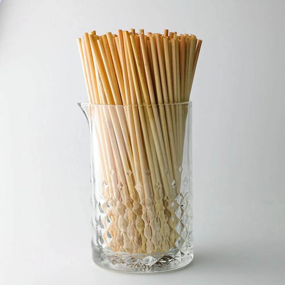 

100pcs Wheat Straw Disposable Drinking Straws Biodegradable Eco Friendly for Smoothies Milkshakes Coffee Juice