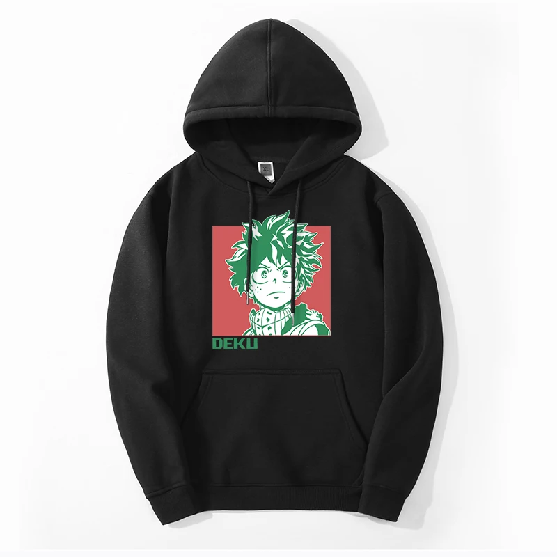 

My Hero Academia Japan Anime 2024 Winter Male Harajuku Hoodies Sweatshirt Simple Boku No Hero Deku Bakugou Pullovers Cool Hoody