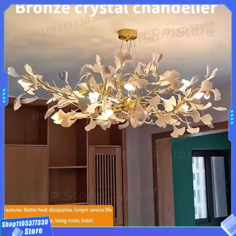 Nordic Crystal Chandelier LED Ceiling Light for Living Room Villa Hotel Luxury Decoration Modern Pendant Lamp Fixture Luxury