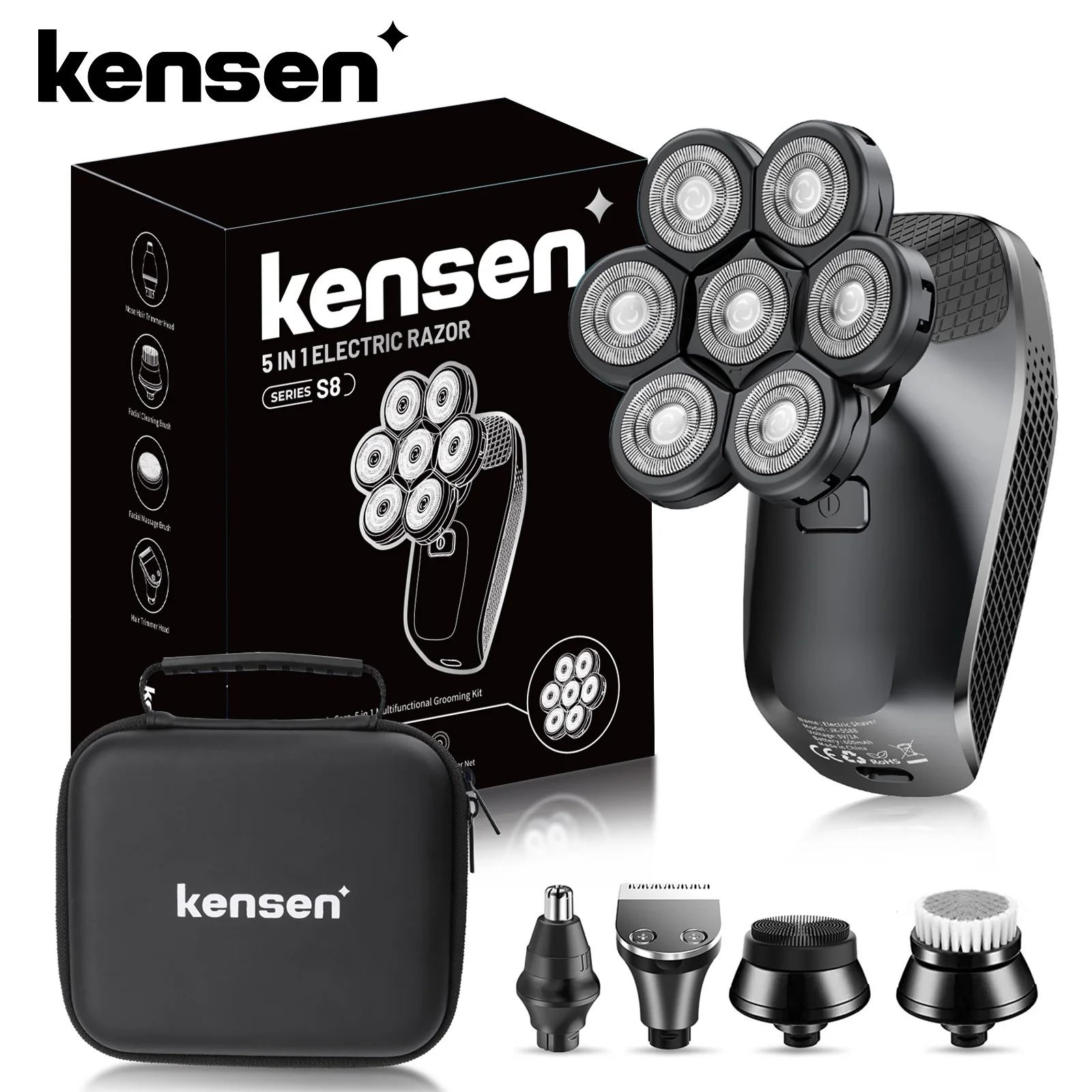 kensen-s8-electric-head-shavers-for-men-7d-floating-cutter-rechargeable-ipx6-waterproof-beard-trimmer-bald-head-shaving-machine