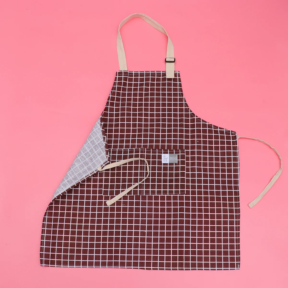 

Cotton Linen Apron Adjustable Halter Kitchen Cooking Apron With Pockets For Baking Bbq Gardening Home Restaurant Coffee Shop Use